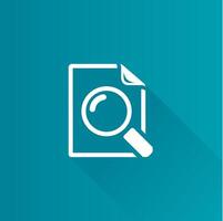 Magnifier flat color icon long shadow vector illustration