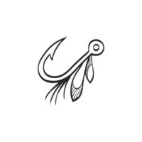 Hand drawn sketch icon fishing lure vector