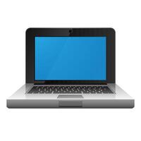 Laptop icon in color. Computer electronic display vector