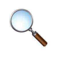 Magnifier icon in color. Zoom explore find locate vector