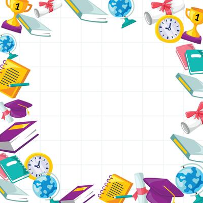 Frame education school background design