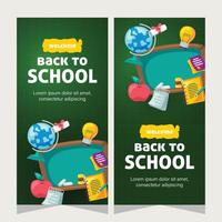 Vertical banner or stories social media template about education vector