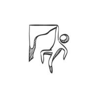 Hand drawn sketch icon rock climbing vector