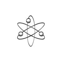 Hand drawn sketch icon atom structure vector