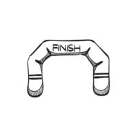 Hand drawn sketch icon finish line vector