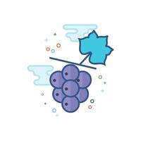 Grape icon flat color style vector illustration