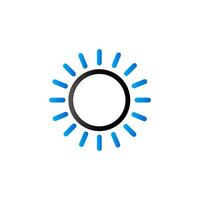 Weather forecast partly sunny icon in duo tone color. Meteorology overcast vector