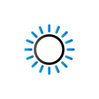 Weather forecast partly sunny icon in duo tone color. Meteorology overcast vector