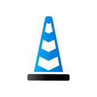 Traffic cone icon in duo tone color. Road construction warning vector