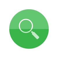 Magnifier icon in flat color circle style. Zoom explore find locate vector