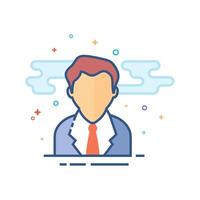 Businessman icon flat color style vector illustration