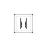 Electric switch icon in thin outline style vector