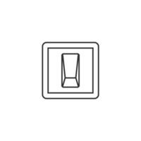 Electric switch icon in thin outline style vector