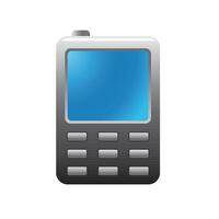 Cell phone icon in color. Vintage communication device vector