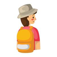 Male traveler icon. Vector design