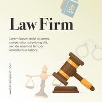 Social media design template for law firm business vector