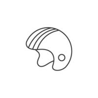 Motorcycle helmet icon in thin outline style vector