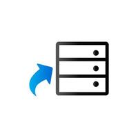 Database icon in duo tone color. hard disk server web hosting vector