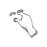 Hand drawn sketch icon touchpad gesture vector