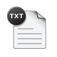 Text file format icon in color. Document computer data file vector