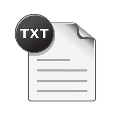 Text file format icon in color. Document computer data file