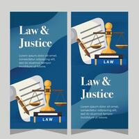 Law firm vertical banner design. Premium banner template vector