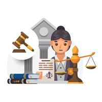 Legal firm illustration design. Vector design