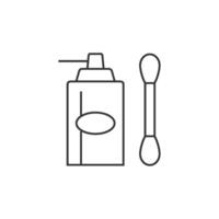 Liquid spray icon in thin outline style vector