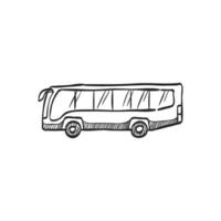 Hand drawn sketch icon bus vector