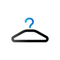 Clothes hanger icon in duo tone color. Laundry household vector