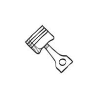 Hand drawn sketch icon piston vector