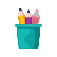 Pencil box illustration icon. Vector design