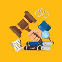 Law and justice illustration design. Vector design