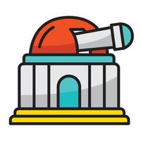 Hale telescope icon design illustration. Vector design