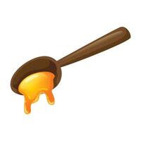 Illustration of honey in a spoon vector