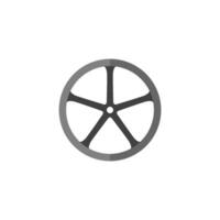 Bicycle wheel icon in flat color style. Sport cycling race single track tubular vector