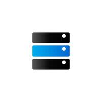 Database icon in duo tone color. Hard disk file server vector