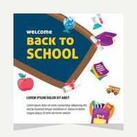 Template social media post about education vector