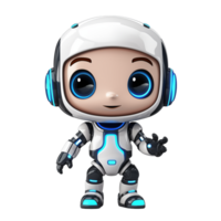 AI generated Cute robot kids with isolated transparant background png