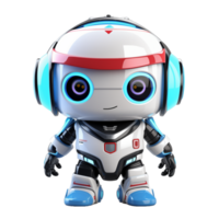 AI generated Cute robot police with isolated transparant background png