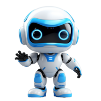 AI generated Cute robot kids with isolated transparant background png