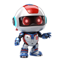 AI generated Cute robot police with isolated transparant background png