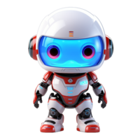 AI generated Cute robot police with isolated transparant background png