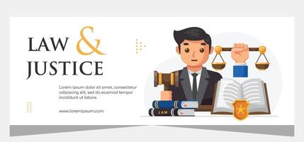 Law template banner design. Premium banner template vector