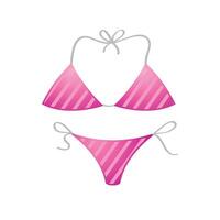 Bikini icon in color. Holiday beach swim suit vector