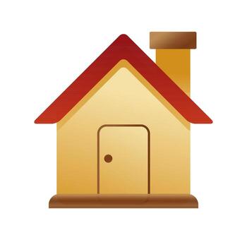 hogar botón icono en color. sitio web Internet navegación vector