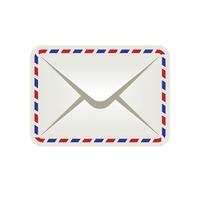 Envelope icon in color. Mail email message communication vector