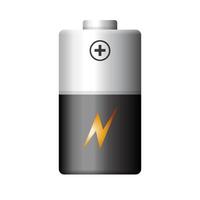 Battery icon in color. Power source electricity vector