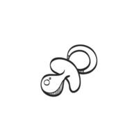 Hand drawn sketch icon pacifier vector