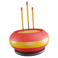 3D Illustration of Incense Burner png